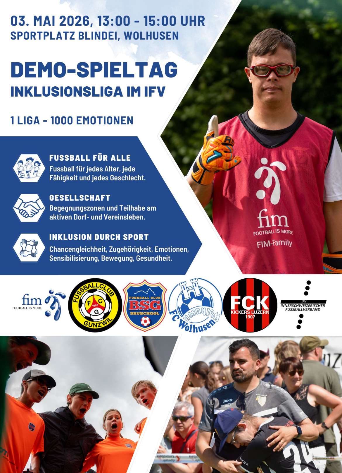 Ausschreibung Demo-Spieltag Inklusionsliga - Fussball für alle